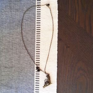 Bronze revolver necklace